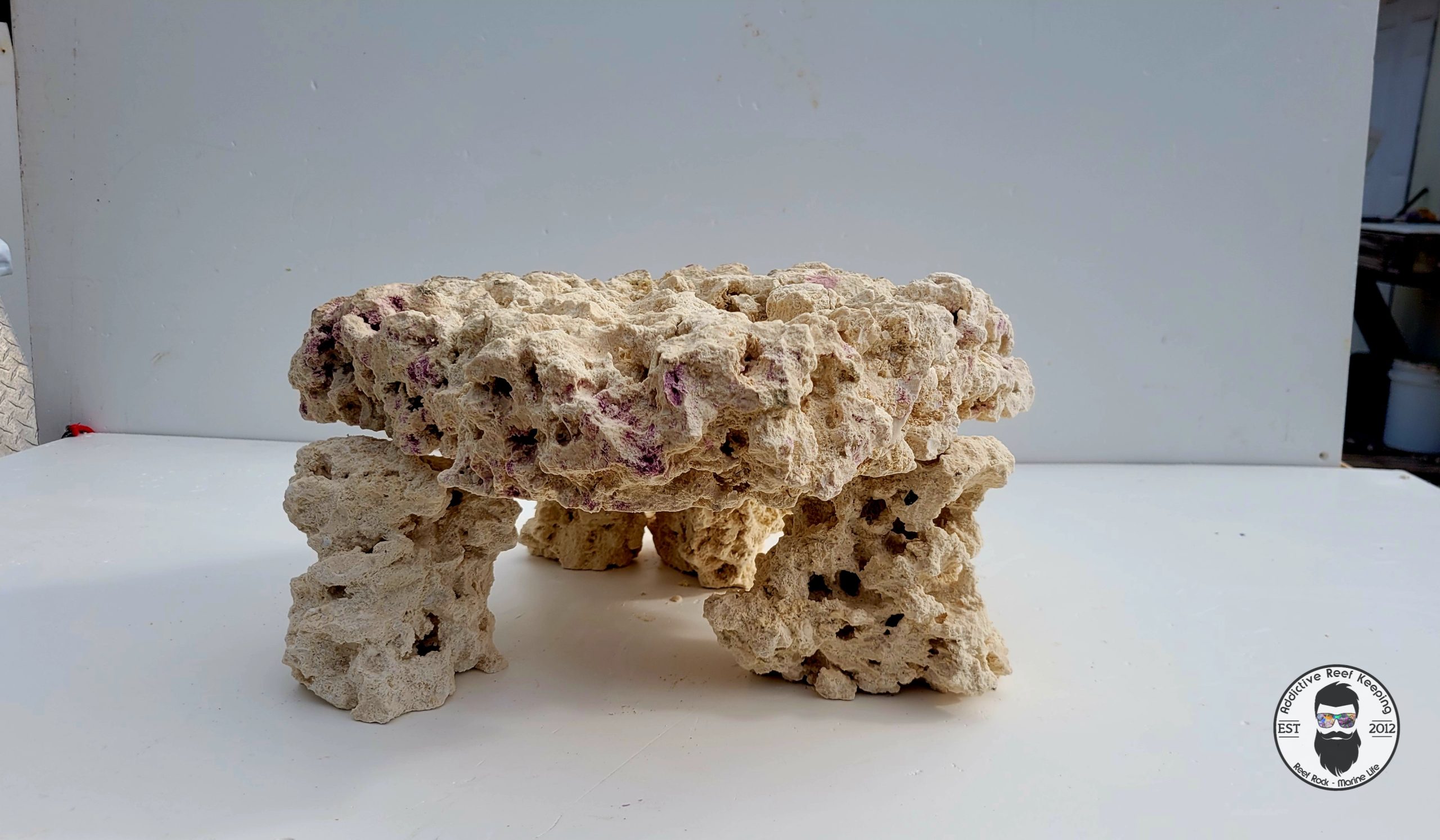 ARK Cave Rock Kit- Large 16″x16″x8″ Dry Reef Rock Aragonite Base, Porous Aquariums Live
