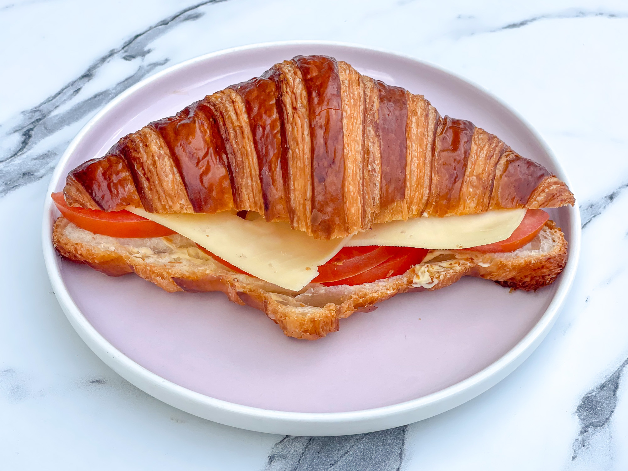 Tomato and cheese croissant