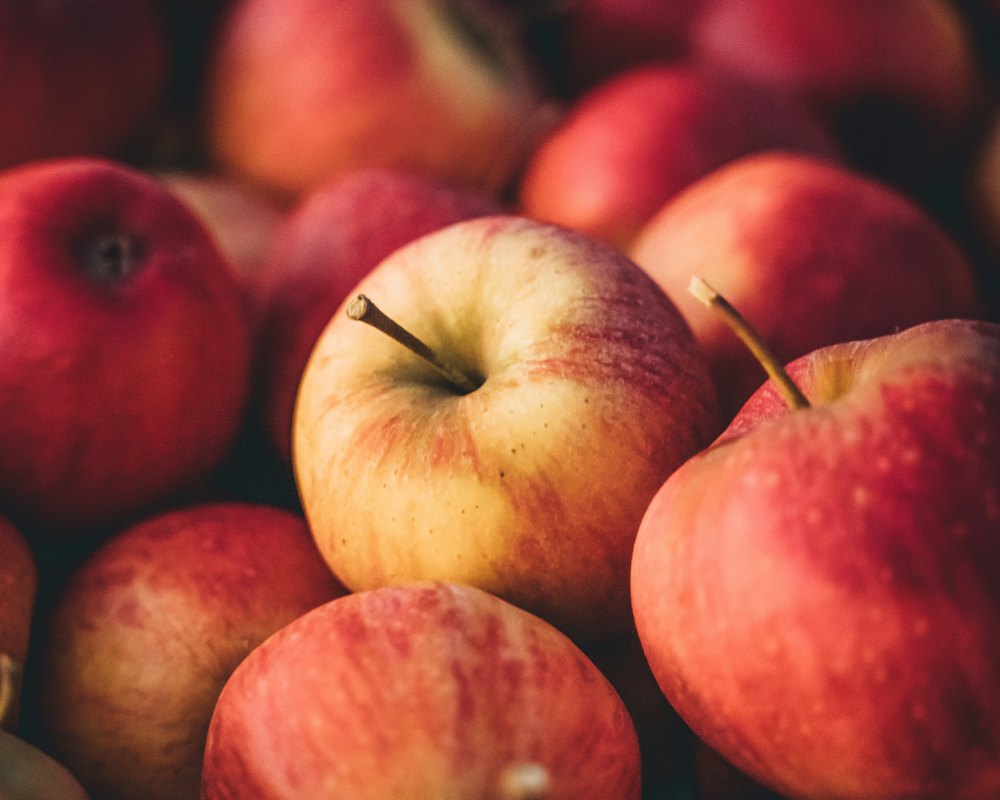 Gala apples in a paper peck bag