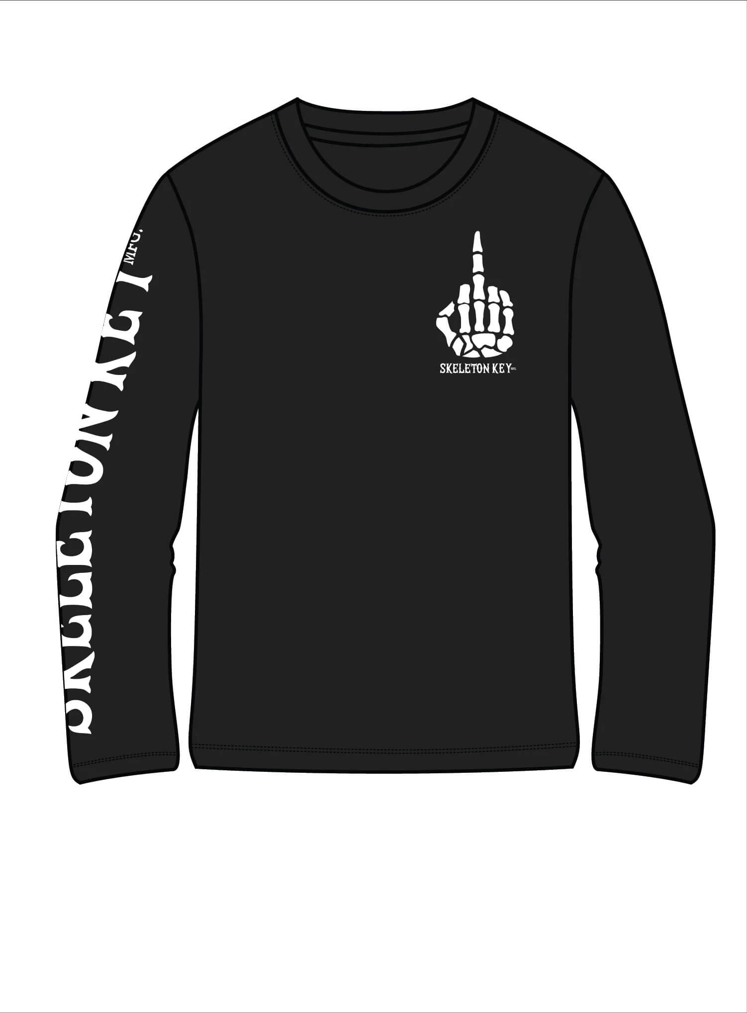 Skeleton Key Skeleton Key Middle Finger Long Sleeve Shirt, priced at $40.00, in stock