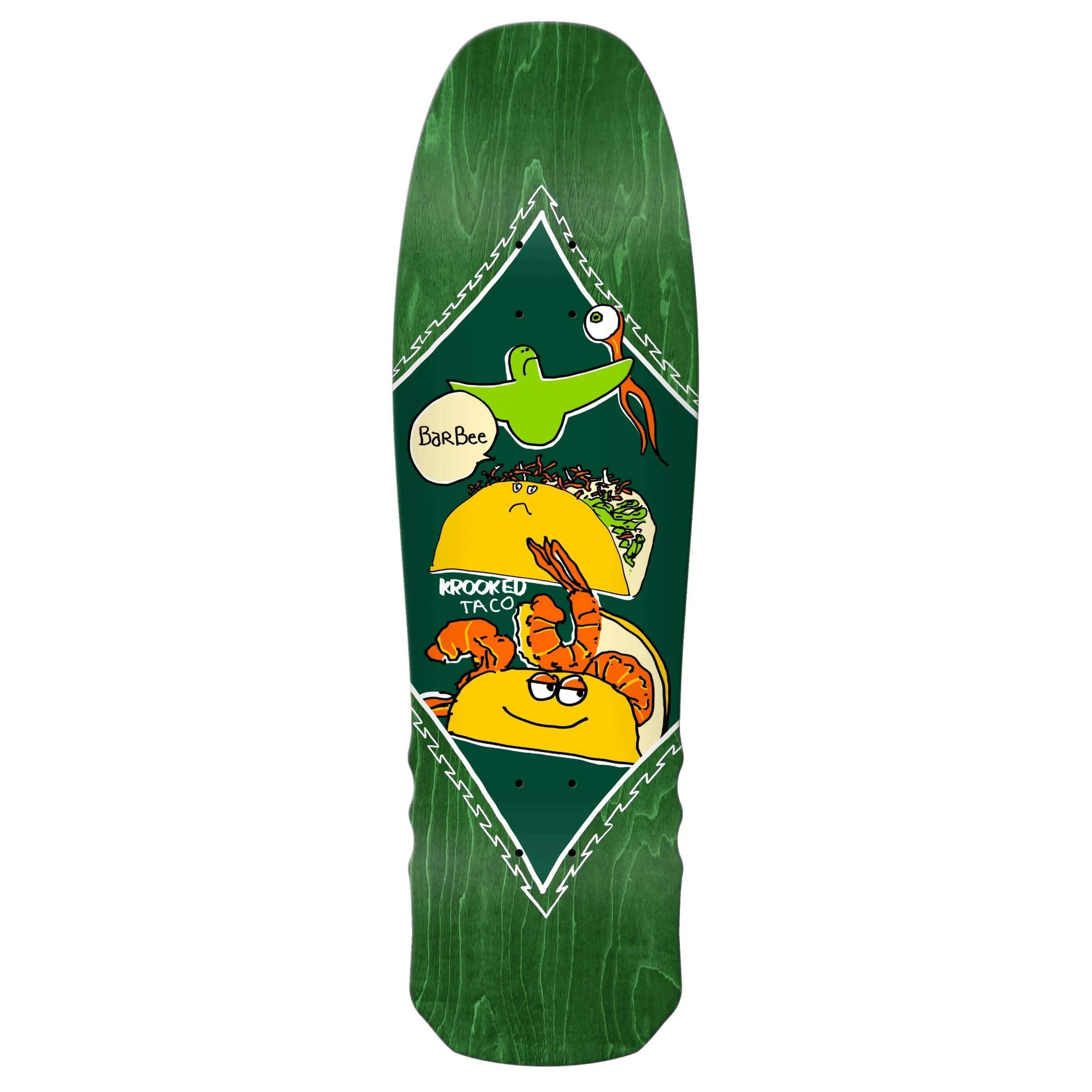 Krooked Skateboards Krooked 9.3 Ray Barbee Shrimp Taco Deck, priced at $65.00, in stock