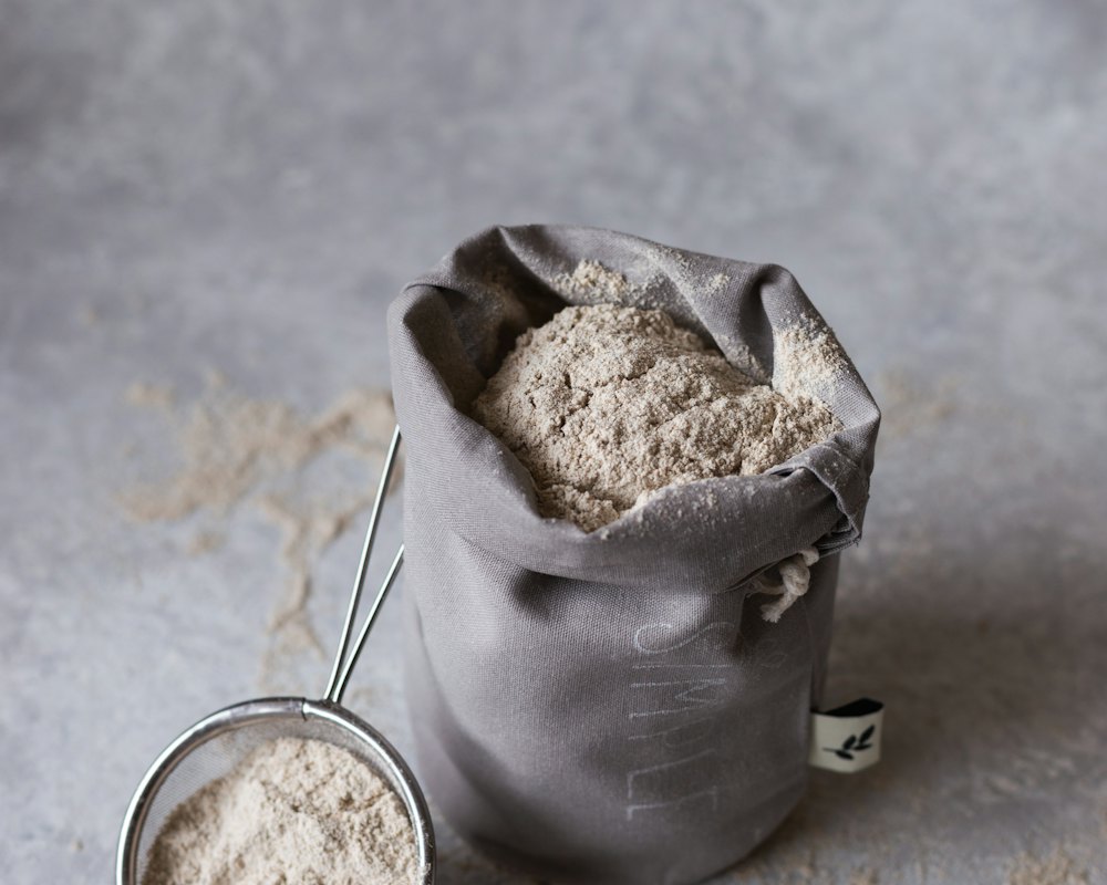 Paper bag of pancake mix