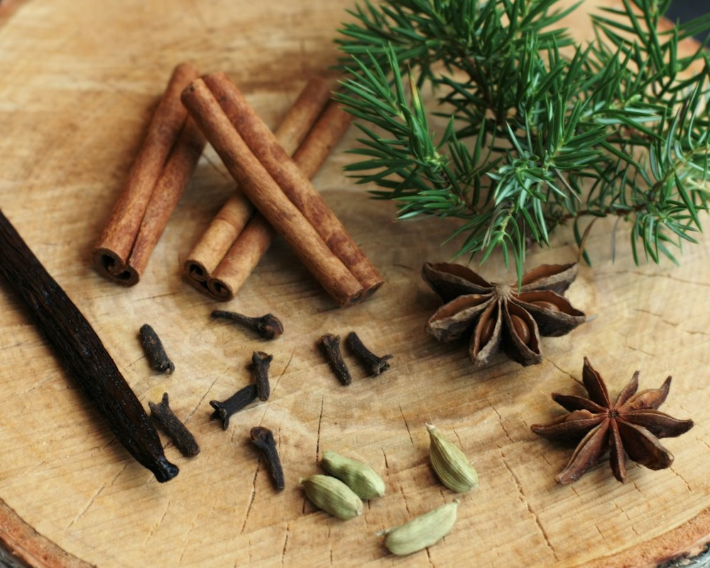 Spice bundle tied with twine