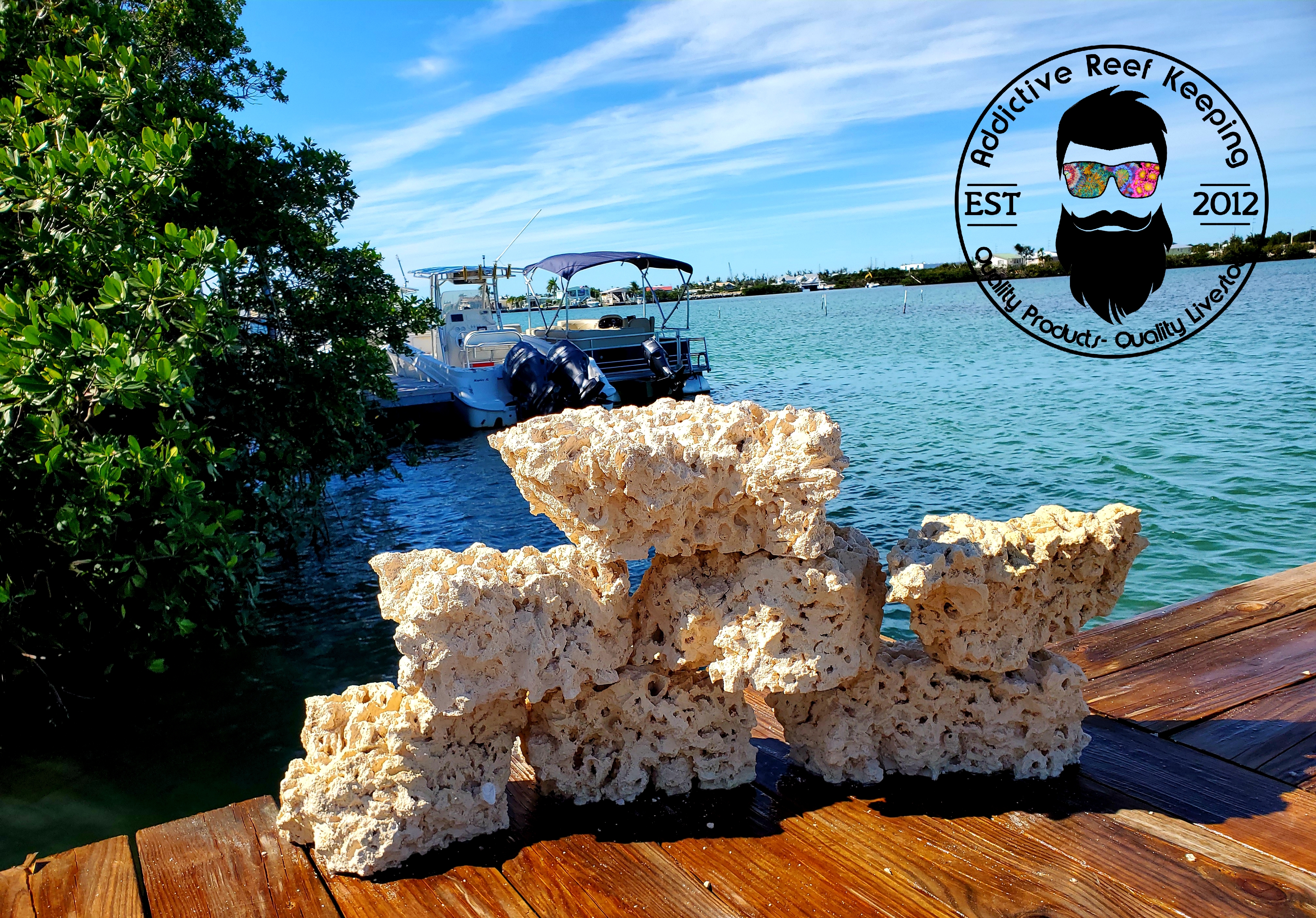 35 lbs Large Foundation Tower Dry Reef Rock Aragonite Aquariums Live