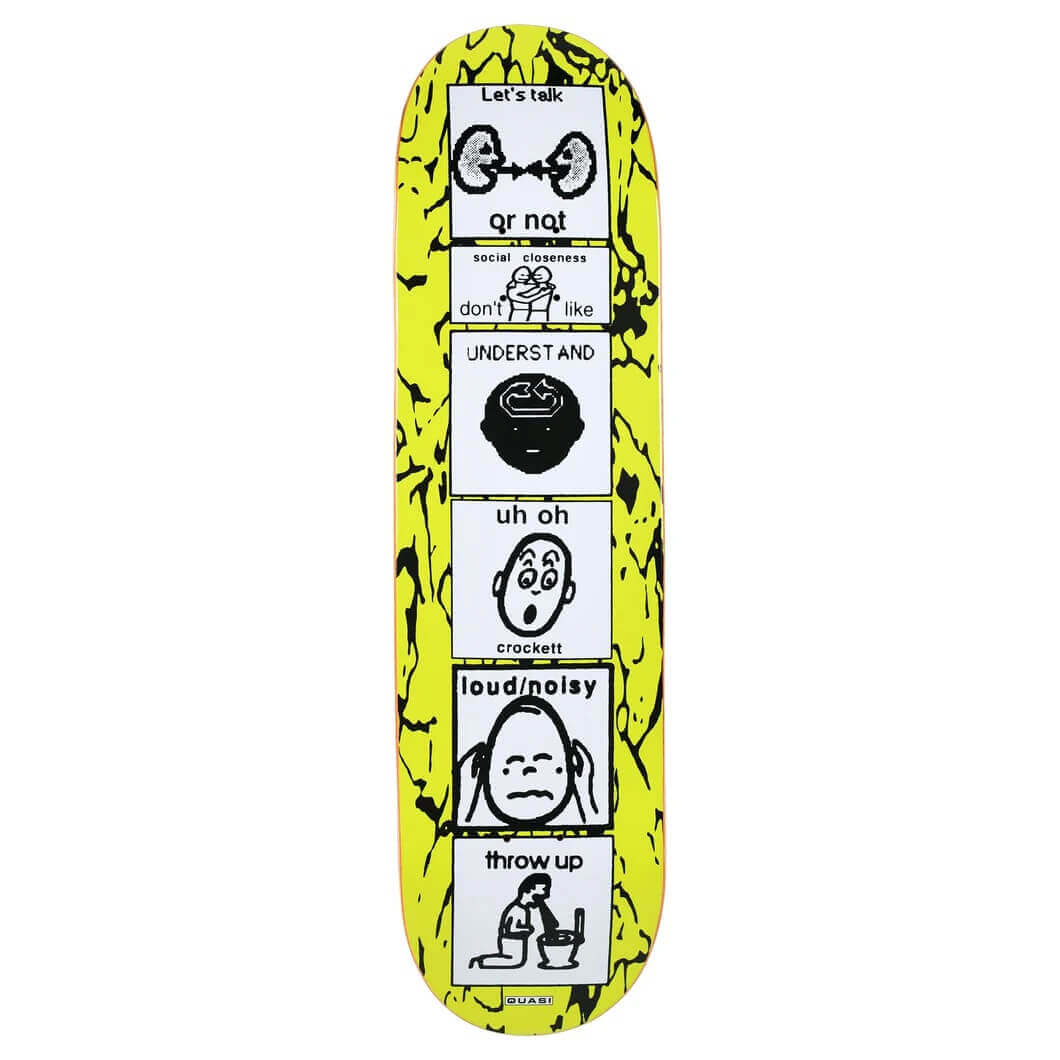 Quasi Skateboards Quasi Crockett The Puker 8.25 Deck, priced at $70.00, in stock