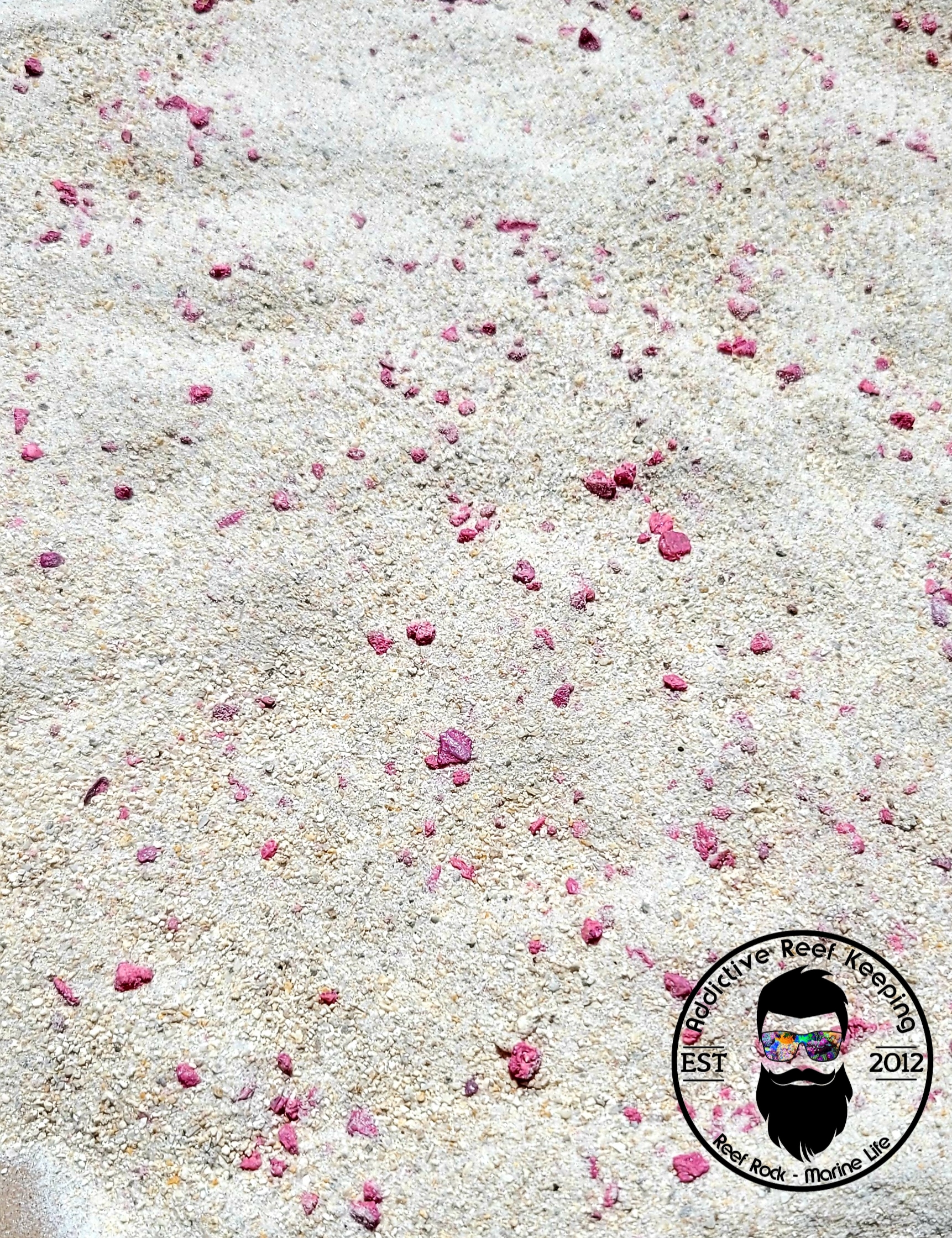 25lb. ARK Pink Aragonite Reef Sand – FINE Natural White/Pink Crushed Coral Sand