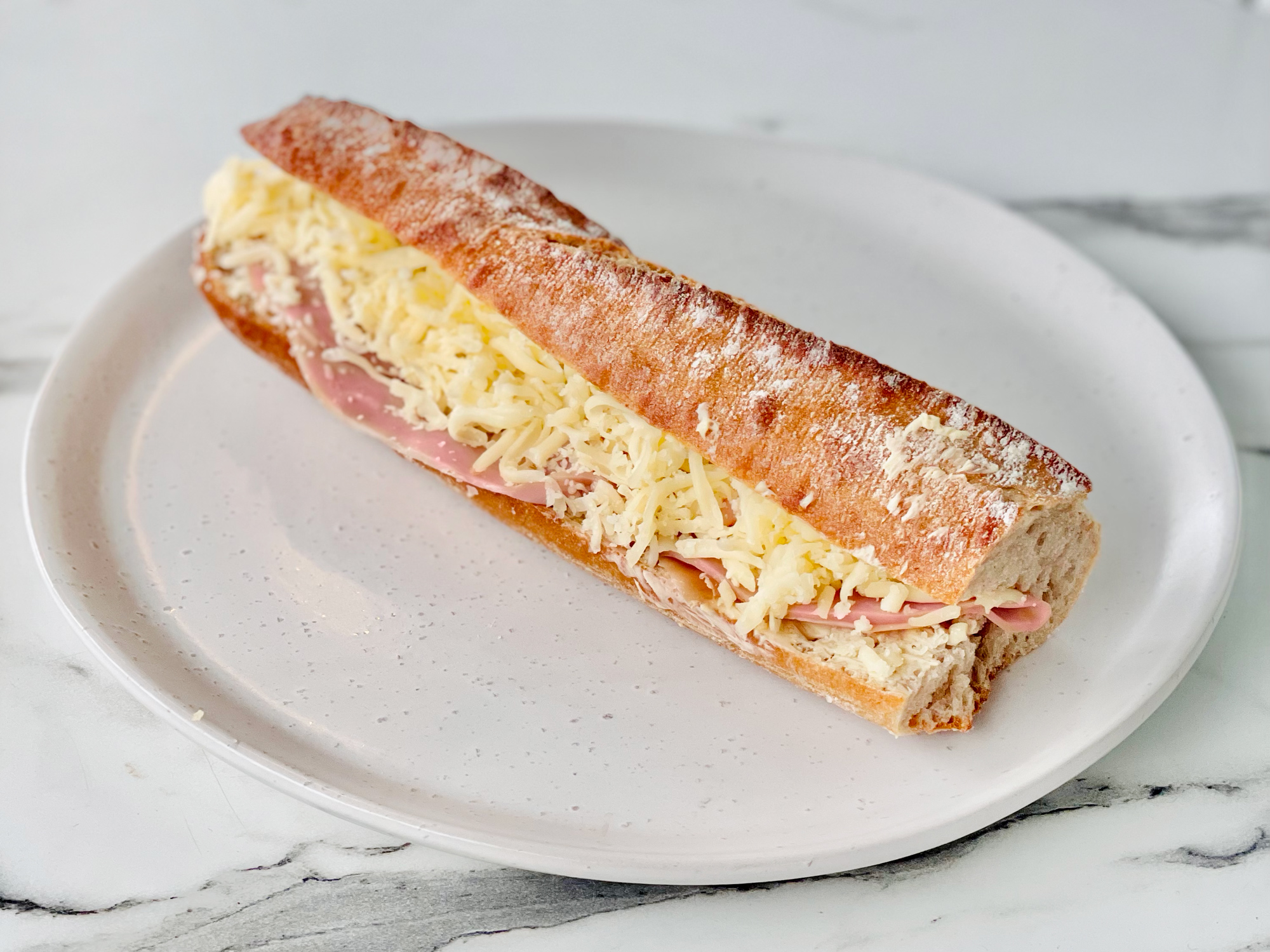 baguette ham cheese