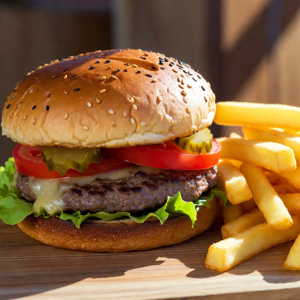 Hamburger & Fries