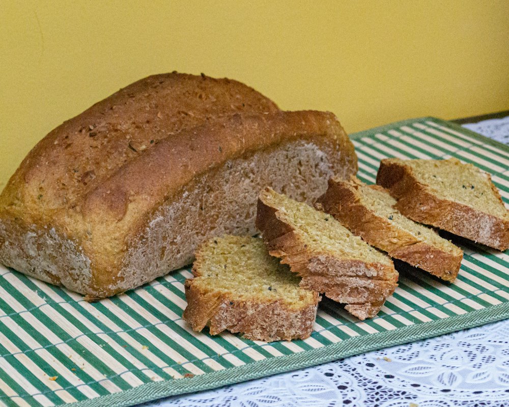 Sliced loaf with butter