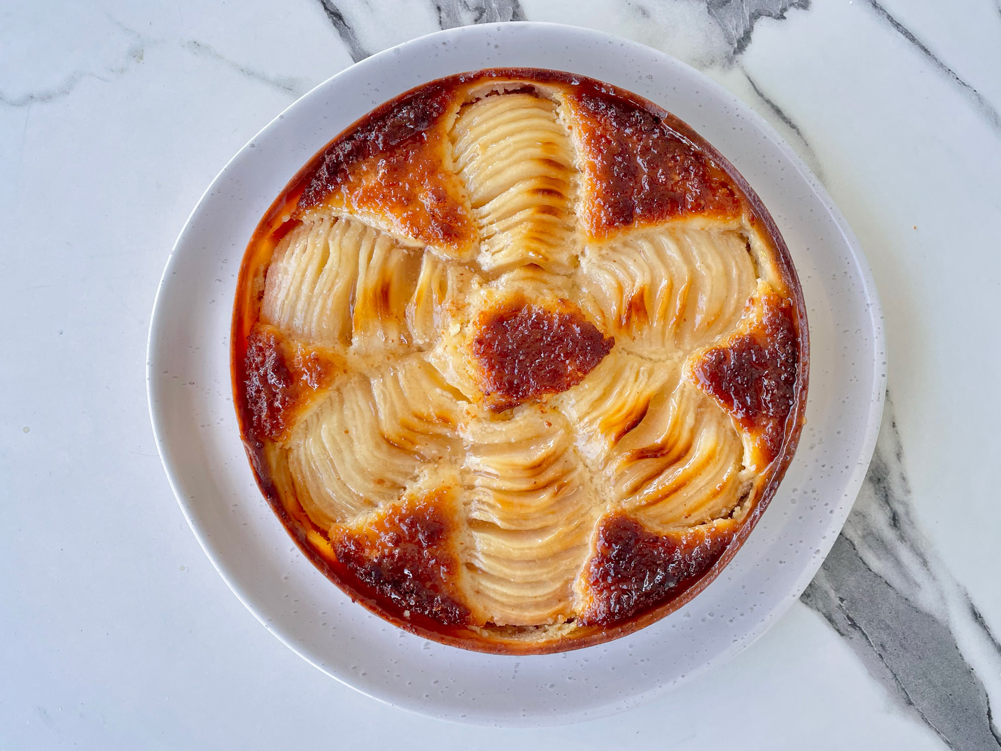 Pear frangipane tart