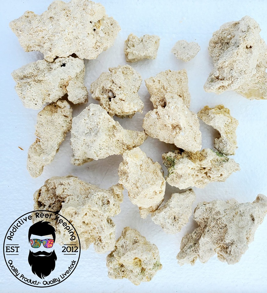 2 Gallon Rubble Rock Crushed Coral 12lbs- Addictive Reef Keeping